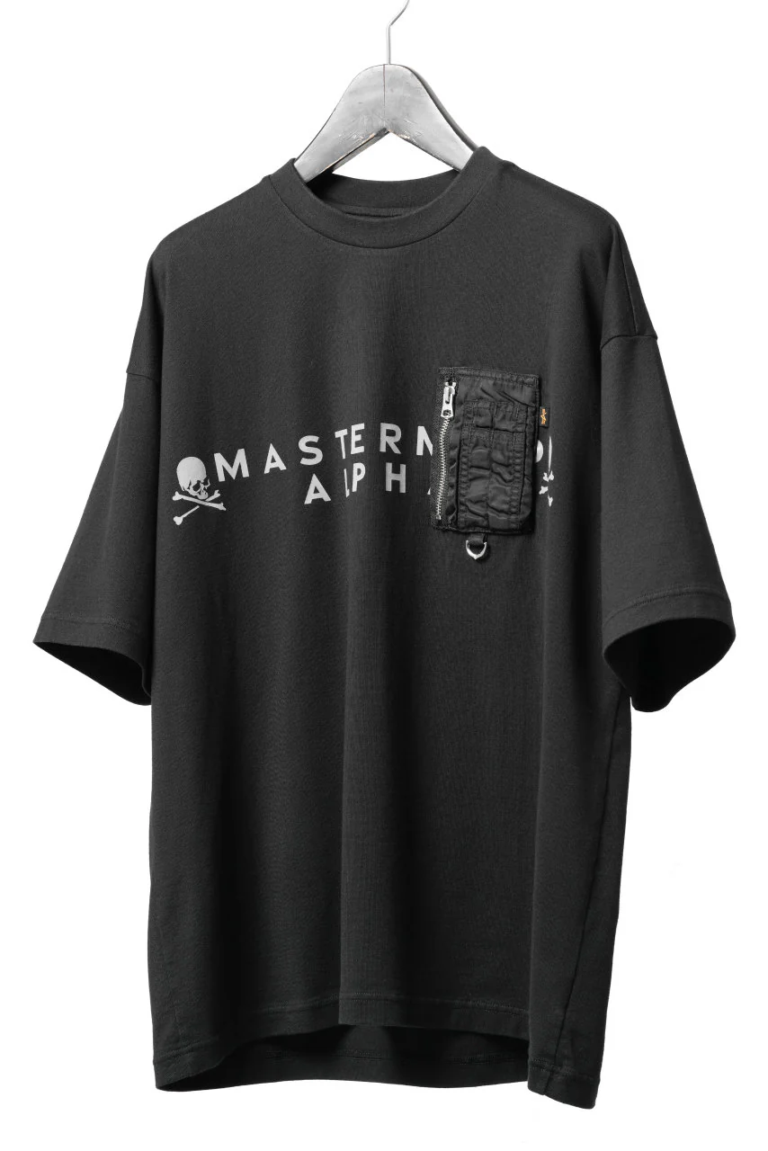 mastermind WORLD x ALPHA INDUSTRIES CIGER POCKET TEE (BLACK) - Image 2