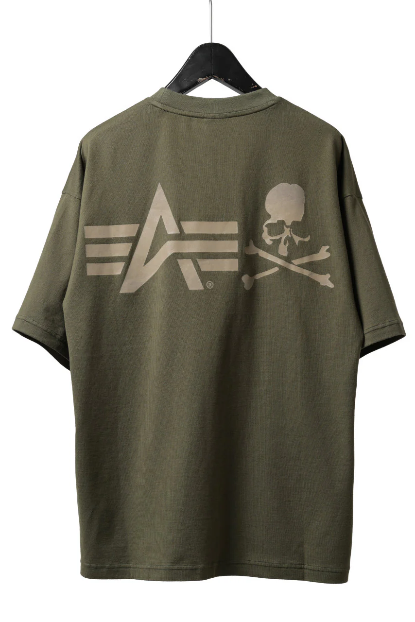 mastermind WORLD x ALPHA INDUSTRIES CIGER POCKET TEE (OLIVE) - Image 3