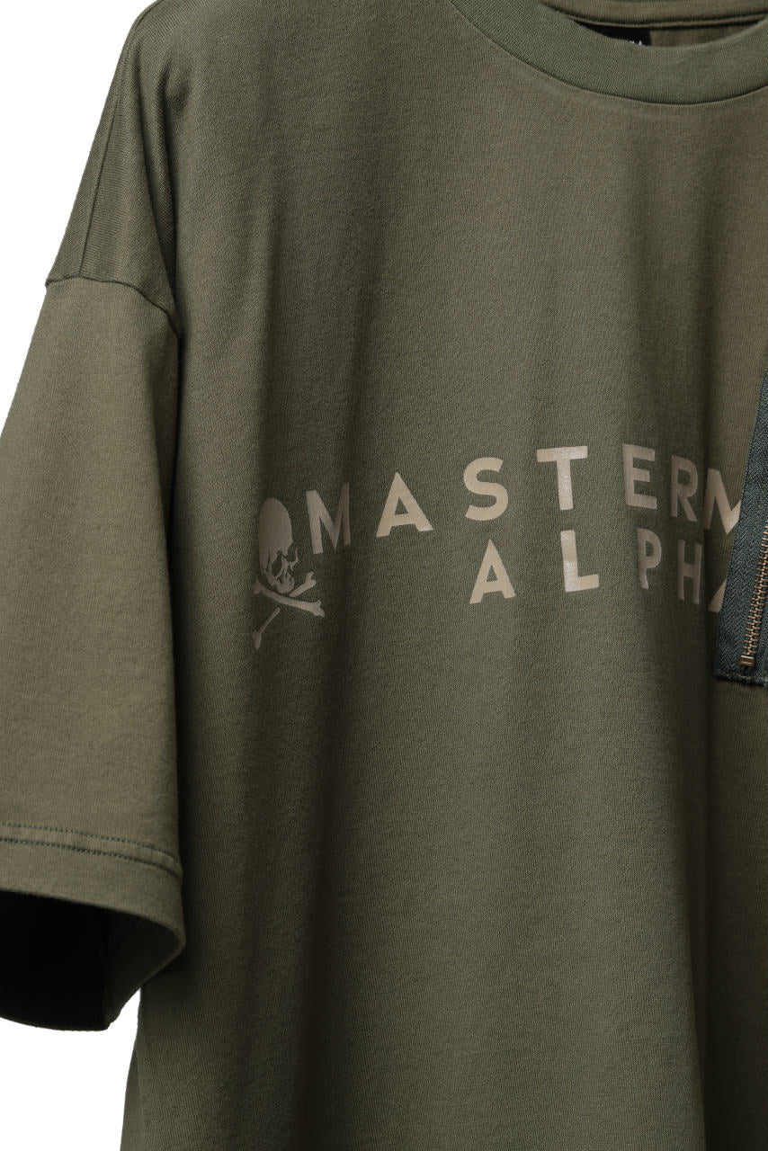 mastermind WORLD x ALPHA INDUSTRIES CIGER POCKET TEE (OLIVE) - Image 7