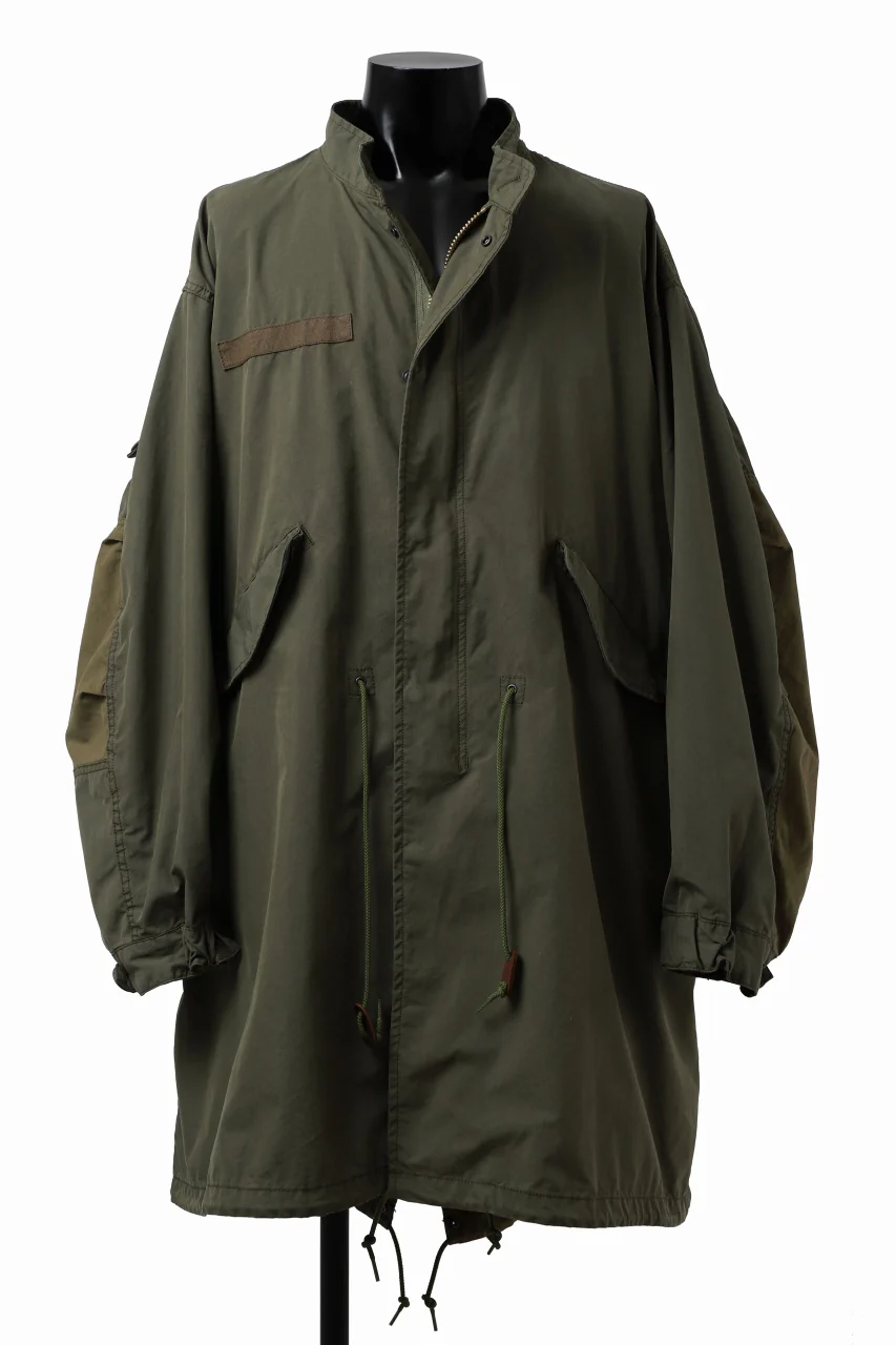 mastermind WORLD x ALPHA INDUSTRIES M-65 FISHTAIL COAT - CRAZY PANELED (OLIVE) - Image 16