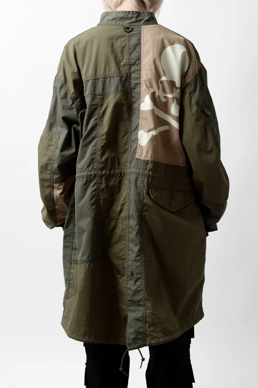 mastermind WORLD x ALPHA INDUSTRIES M-65 FISHTAIL COAT - CRAZY PANELED (OLIVE) - Image 2