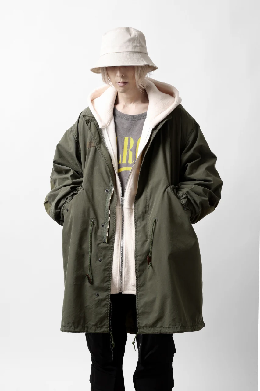 mastermind WORLD x ALPHA INDUSTRIES M-65 FISHTAIL COAT - CRAZY PANELED (OLIVE) - Image 38