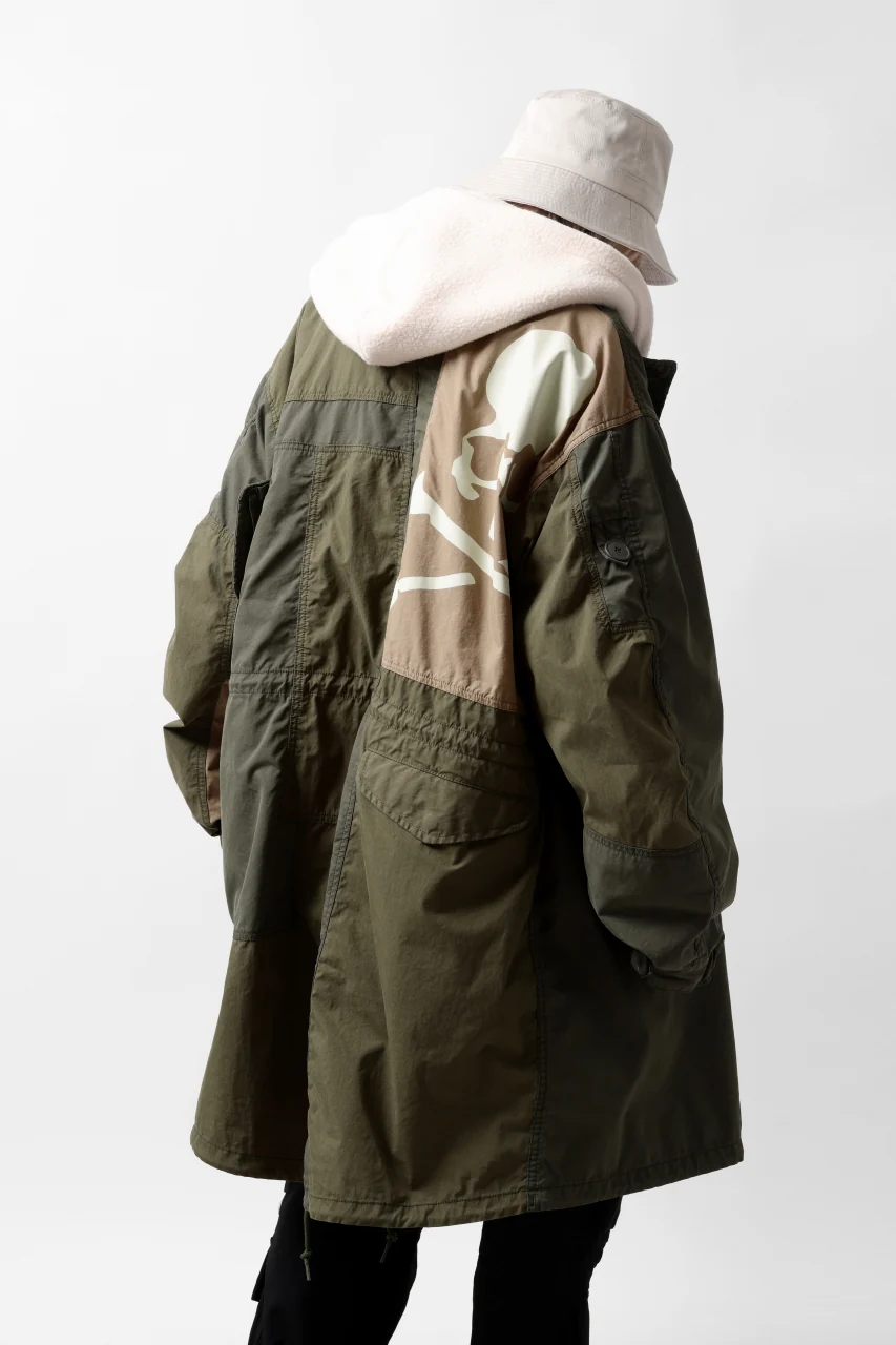 mastermind WORLD x ALPHA INDUSTRIES M-65 FISHTAIL COAT - CRAZY PANELED (OLIVE) - Image 42