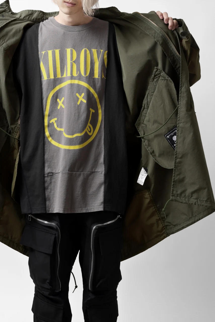 mastermind WORLD x ALPHA INDUSTRIES M-65 FISHTAIL COAT - CRAZY PANELED (OLIVE) - Image 44