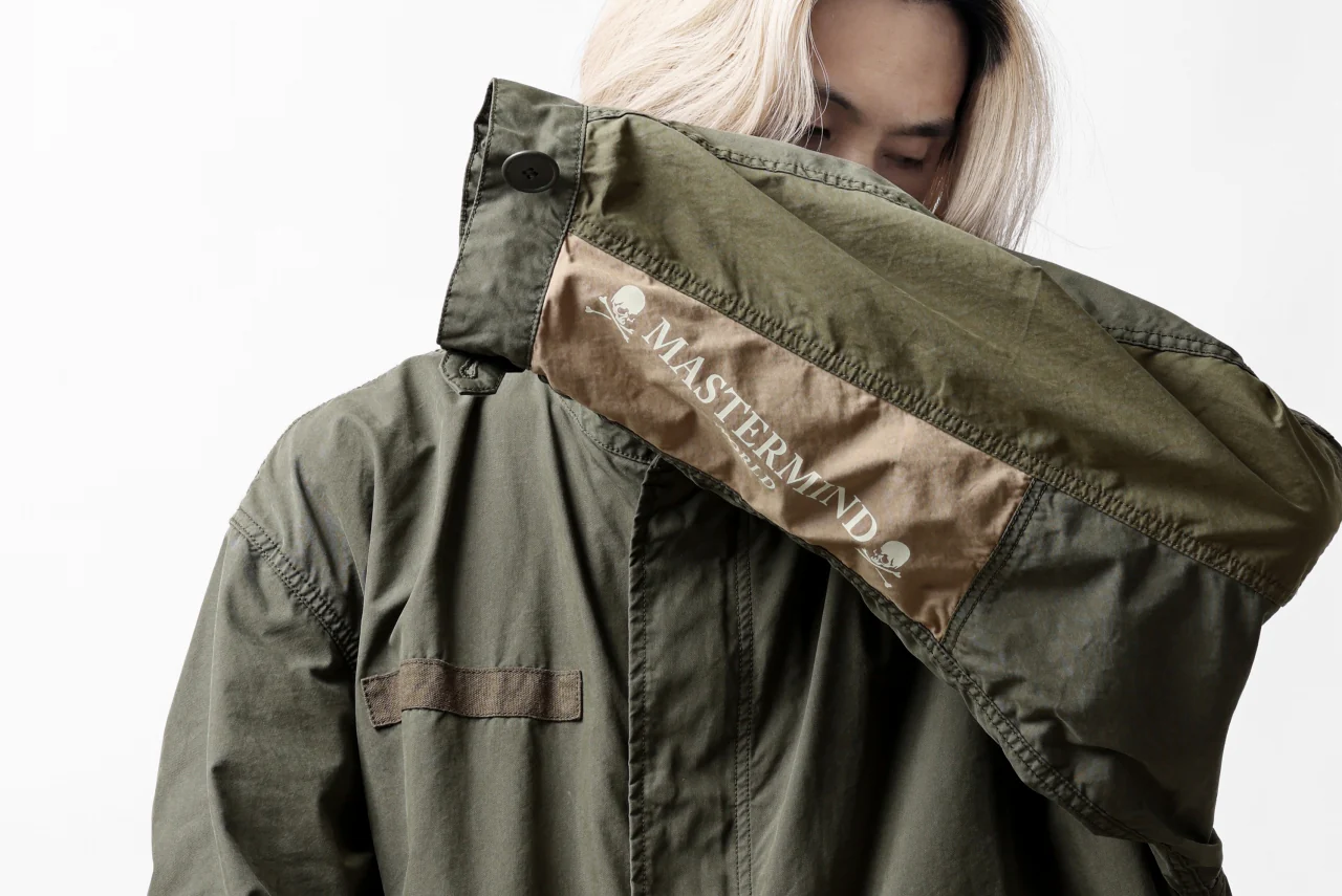 mastermind WORLD x ALPHA INDUSTRIES M-65 FISHTAIL COAT - CRAZY PANELED (OLIVE) - Image 56