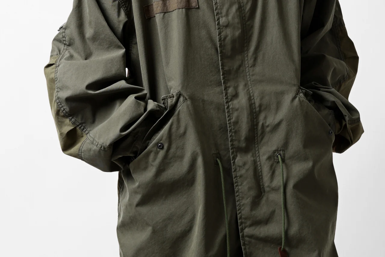 mastermind WORLD x ALPHA INDUSTRIES M-65 FISHTAIL COAT - CRAZY PANELED (OLIVE) - Image 59