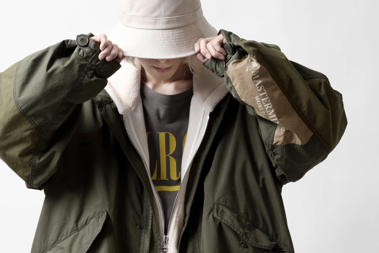mastermind WORLD x ALPHA INDUSTRIES M-65 FISHTAIL COAT - CRAZY PANELED (OLIVE) - Image 62