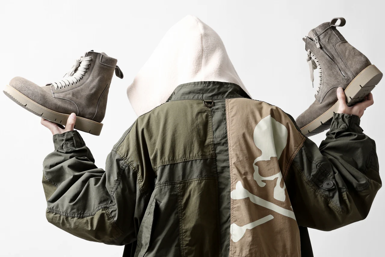 mastermind WORLD x ALPHA INDUSTRIES M-65 FISHTAIL COAT - CRAZY PANELED (OLIVE) - Image 63