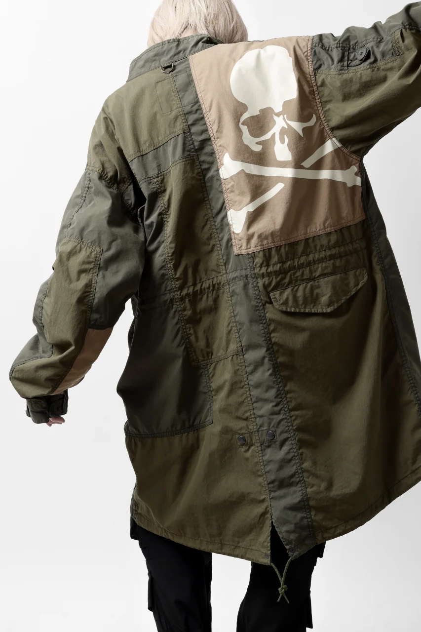 mastermind WORLD x ALPHA INDUSTRIES M-65 FISHTAIL COAT - CRAZY PANELED (OLIVE) - Image 8