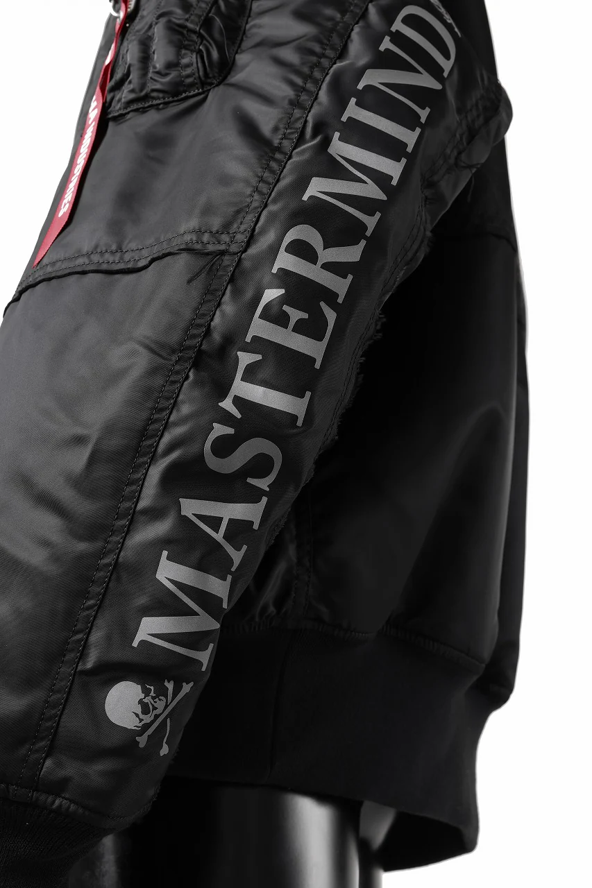 MASTERMIND WORLD x ALPHA INDUSTRIES REVERSIBLE MA-1 JACKET (BLACK) - Image 16