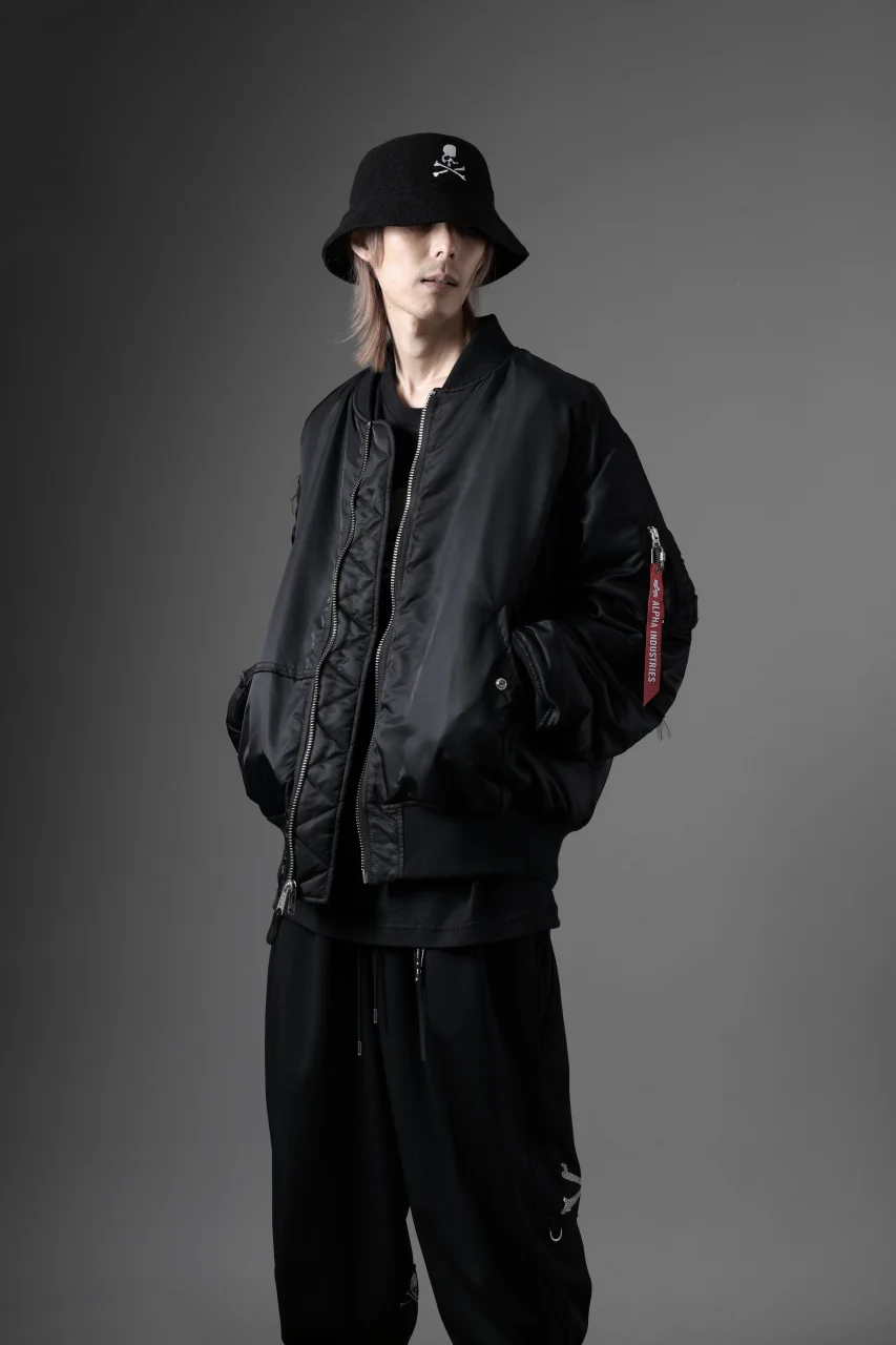 MASTERMIND WORLD x ALPHA INDUSTRIES REVERSIBLE MA-1 JACKET (BLACK) - Image 25