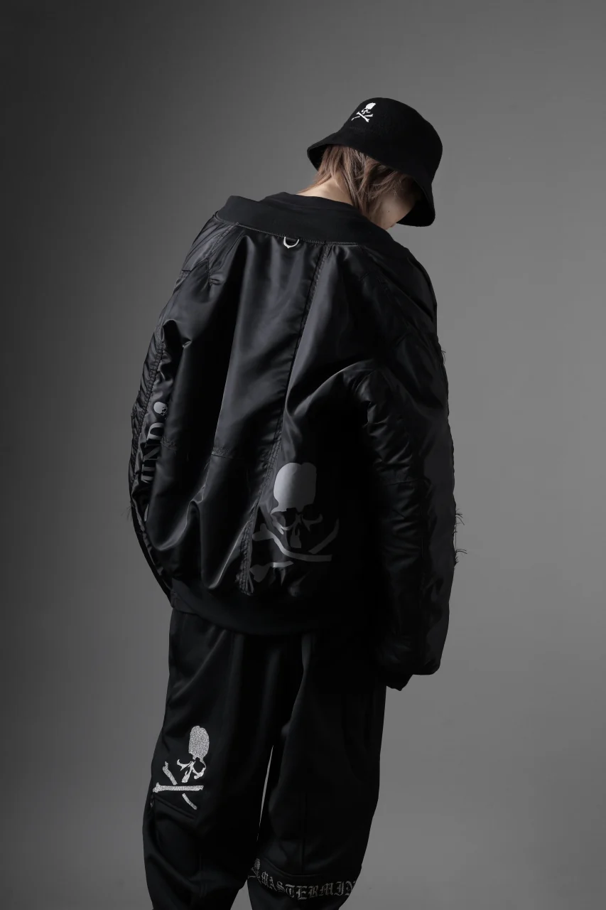 MASTERMIND WORLD x ALPHA INDUSTRIES REVERSIBLE MA-1 JACKET (BLACK) - Image 5
