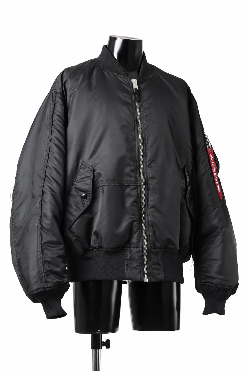 MASTERMIND WORLD x ALPHA INDUSTRIES REVERSIBLE MA-1 JACKET (BLACK) - Image 7