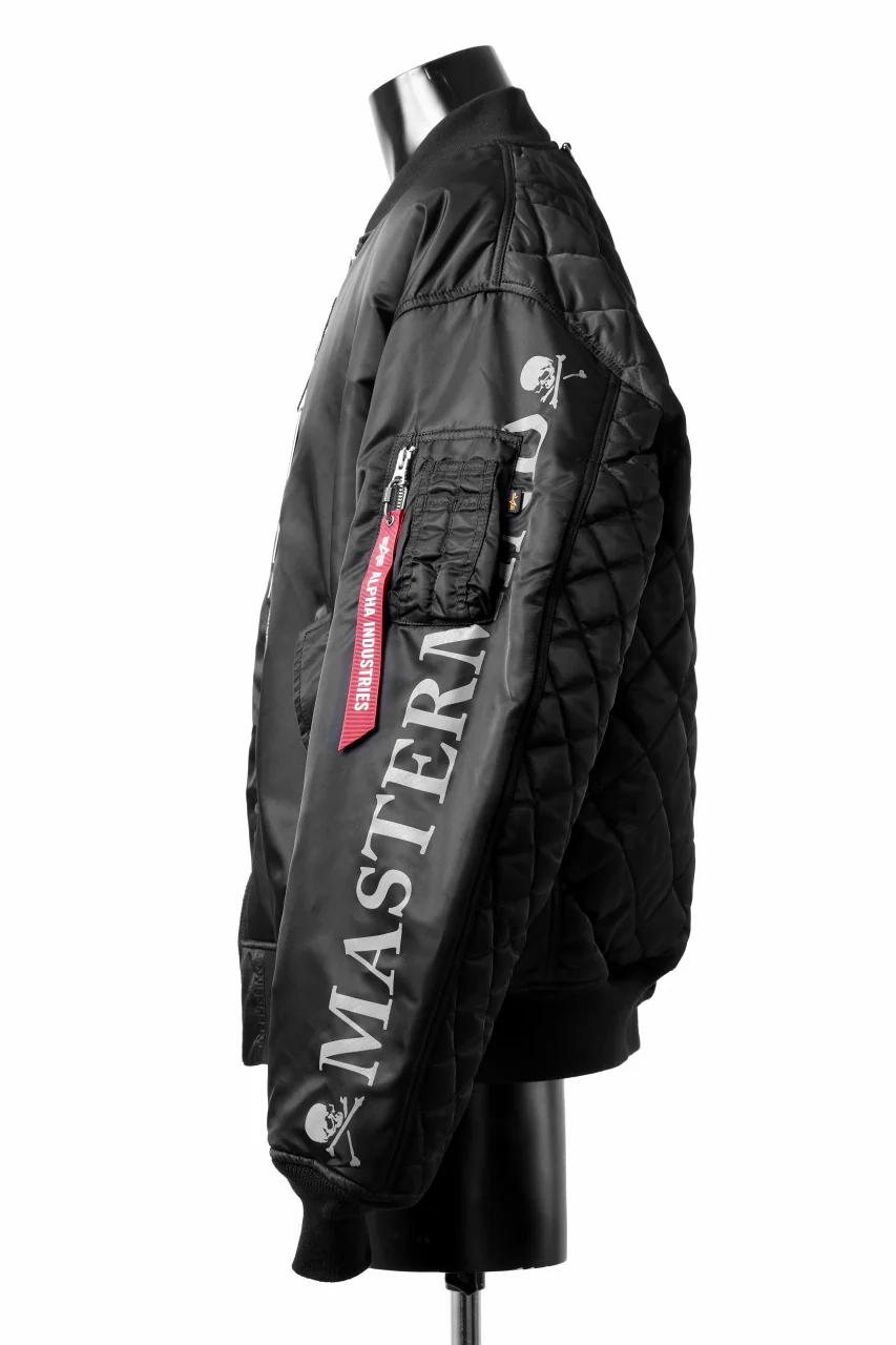 mastermind WORLD x ALPHA INDUSTRIES RIVERSIBLE MA-1 JACKET (BLACK) - Image 5