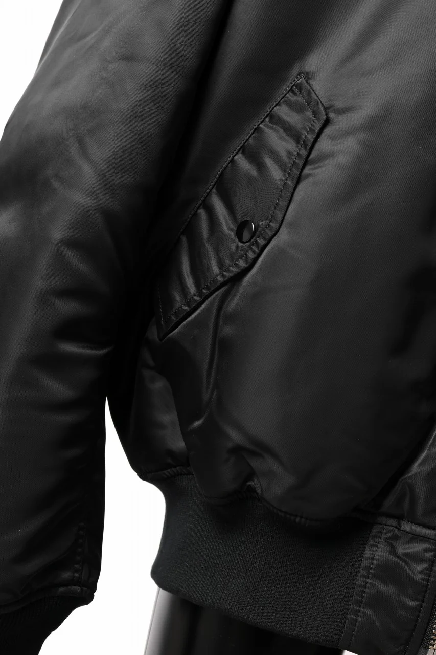 mastermind WORLD x ALPHA INDUSTRIES RIVERSIBLE MA-1 JACKET - CRAZY PANELED (BLACK) - Image 18