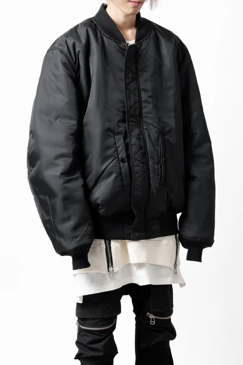 mastermind WORLD x ALPHA INDUSTRIES RIVERSIBLE MA-1 JACKET - CRAZY PANELED (BLACK) - Image 48