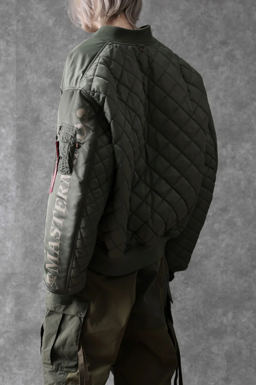 mastermind WORLD x ALPHA INDUSTRIES RIVERSIBLE MA-1 JACKET (OLIVE) - Image 25