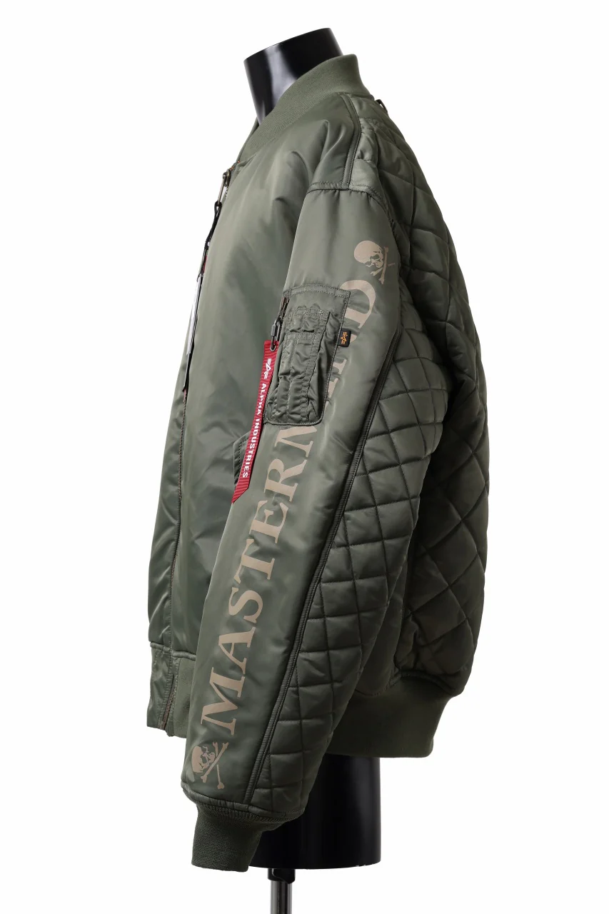 mastermind WORLD x ALPHA INDUSTRIES RIVERSIBLE MA-1 JACKET (OLIVE) - Image 5