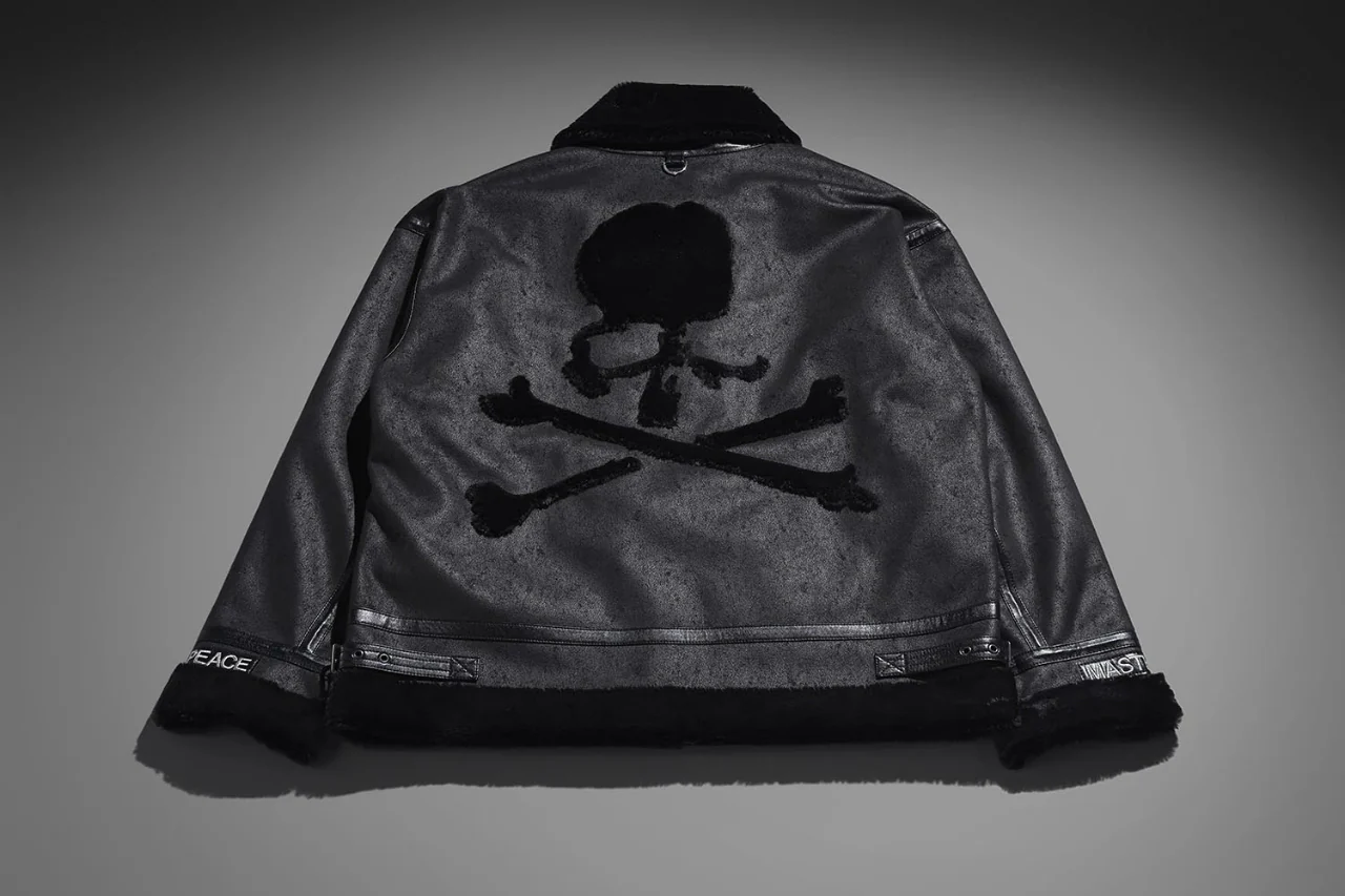 mastermind WORLD x ALPHA INDUSTRIES SYNTHETIC MOUTON HEAVY JACKET (BLACK) - Image 6