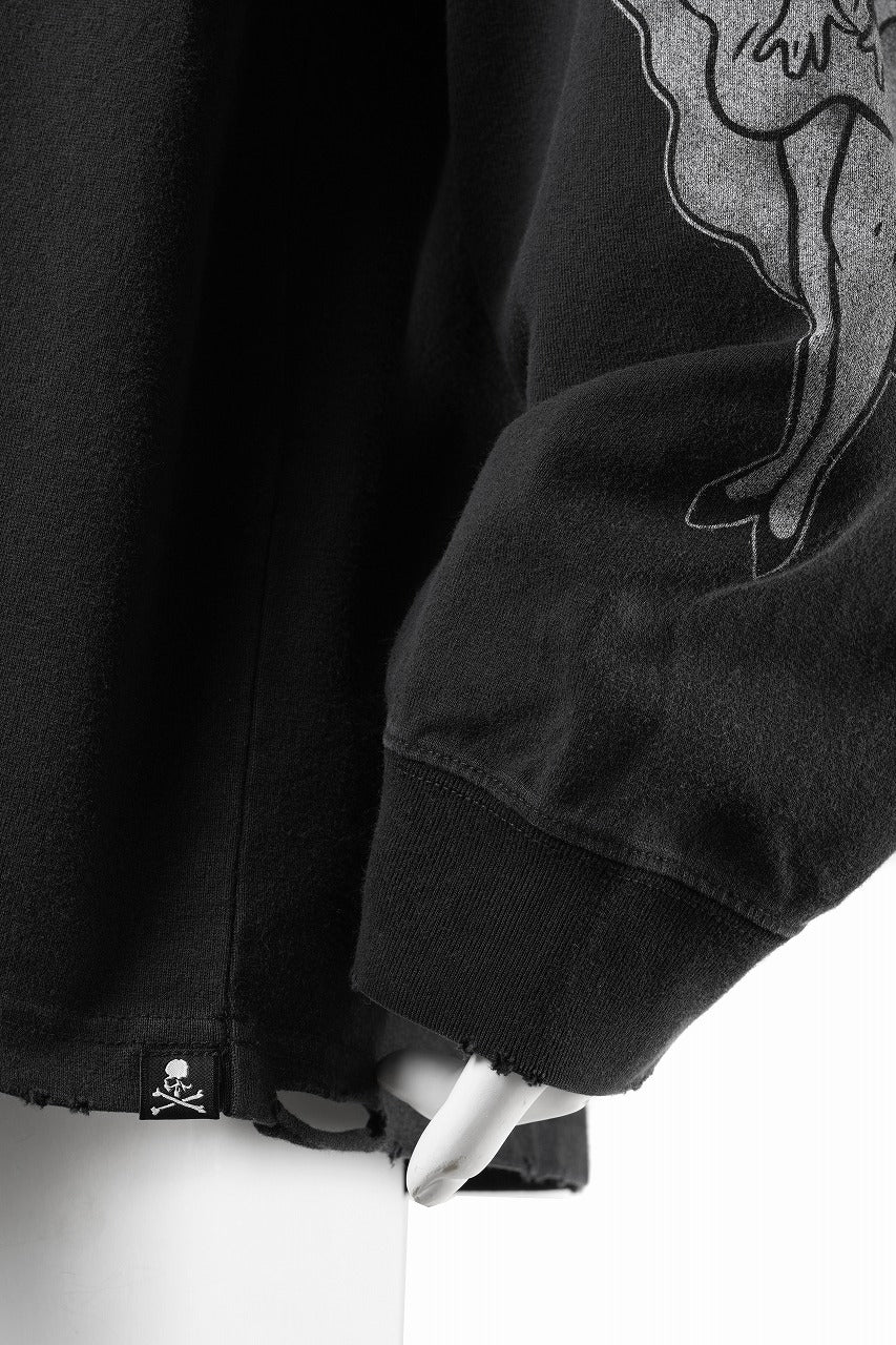 MASTERMIND WORLD x BETTY BOOP™︎ DAMAGED L/S TEE / BOXY FIT (MONOCHROME) - Image 5