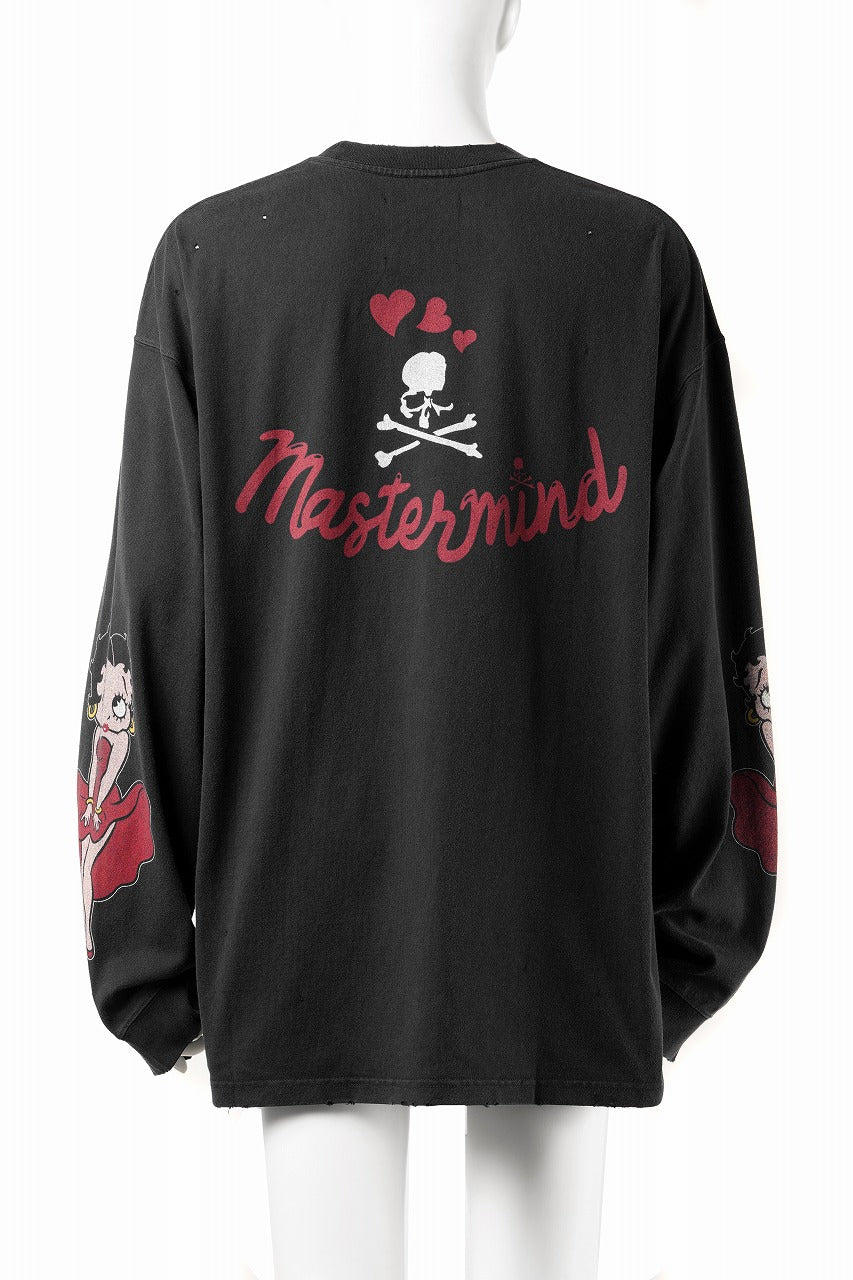 MASTERMIND WORLD x BETTY BOOP™︎ DAMAGED L/S TEE / BOXY FIT (MULTI COLOR) - Image 2