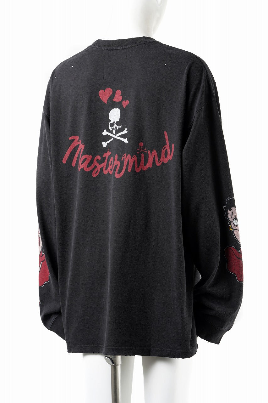 MASTERMIND WORLD x BETTY BOOP™︎ DAMAGED L/S TEE / BOXY FIT (MULTI COLOR) - Image 3