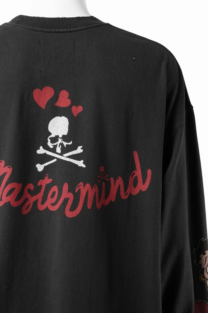 MASTERMIND WORLD x BETTY BOOP™︎ DAMAGED L/S TEE / BOXY FIT (MULTI COLOR) - Image 4