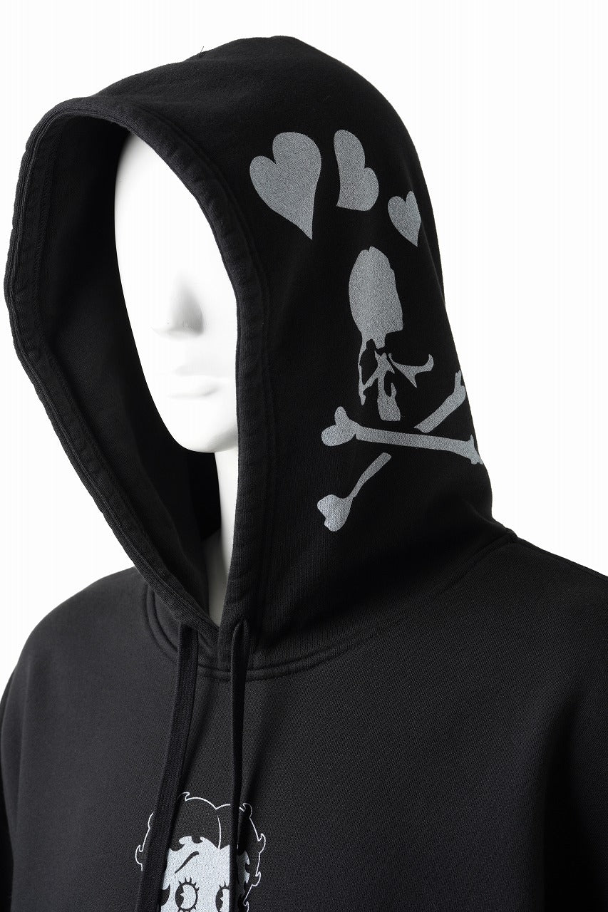 MASTERMIND WORLD x BETTY BOOP™︎ HOODIE / BOXY FIT (MONOCHROME) - Image 5