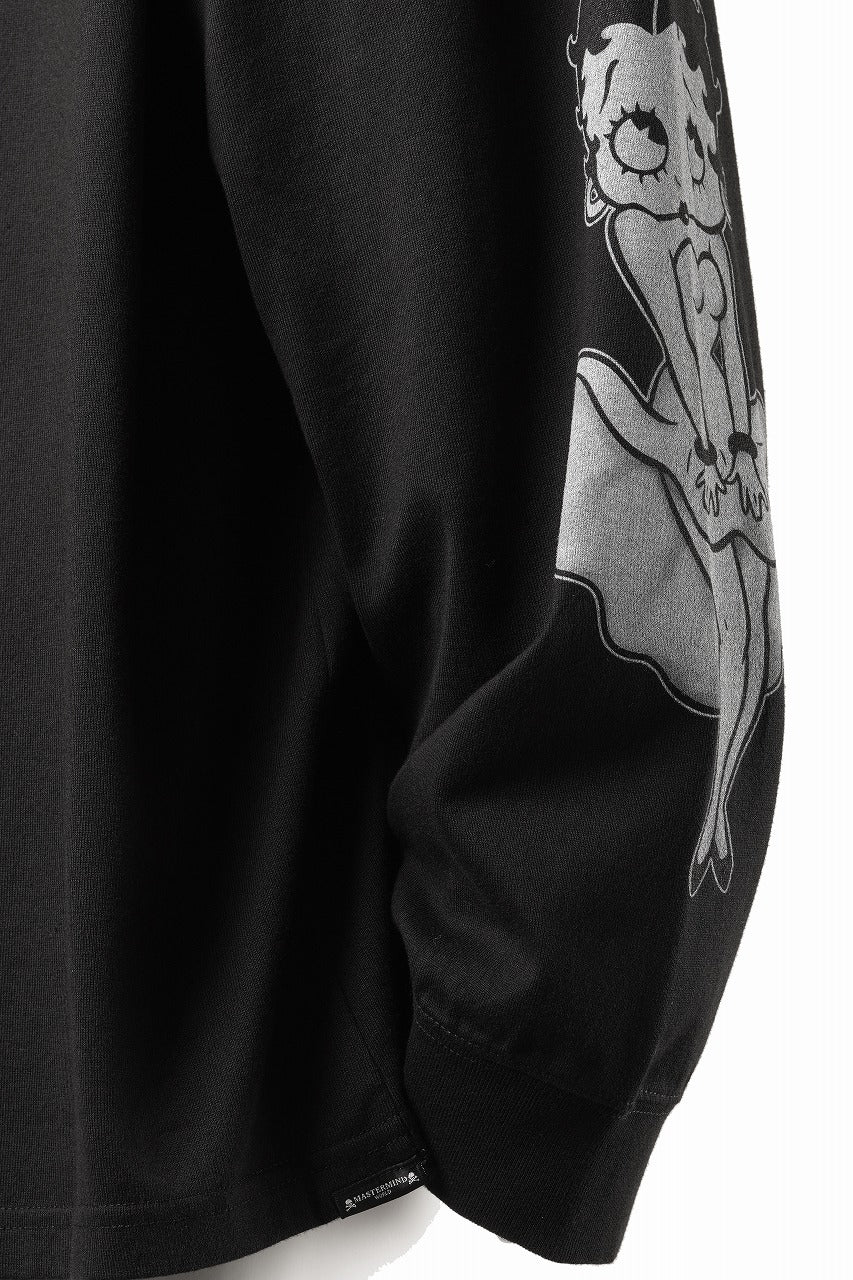 MASTERMIND WORLD x BETTY BOOP™︎ L/S TEE / BOXY FIT (MONOCHROME) - Image 6