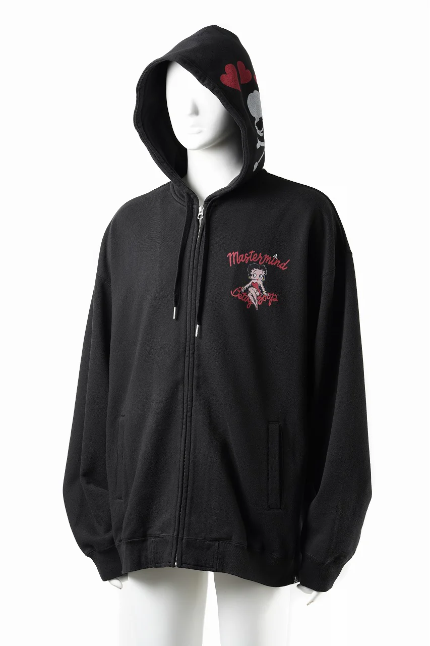 MASTERMIND WORLD x BETTY BOOP™︎ ZIP UP HOODIE / BOXY FIT (MULTI COLOR) - Image 3