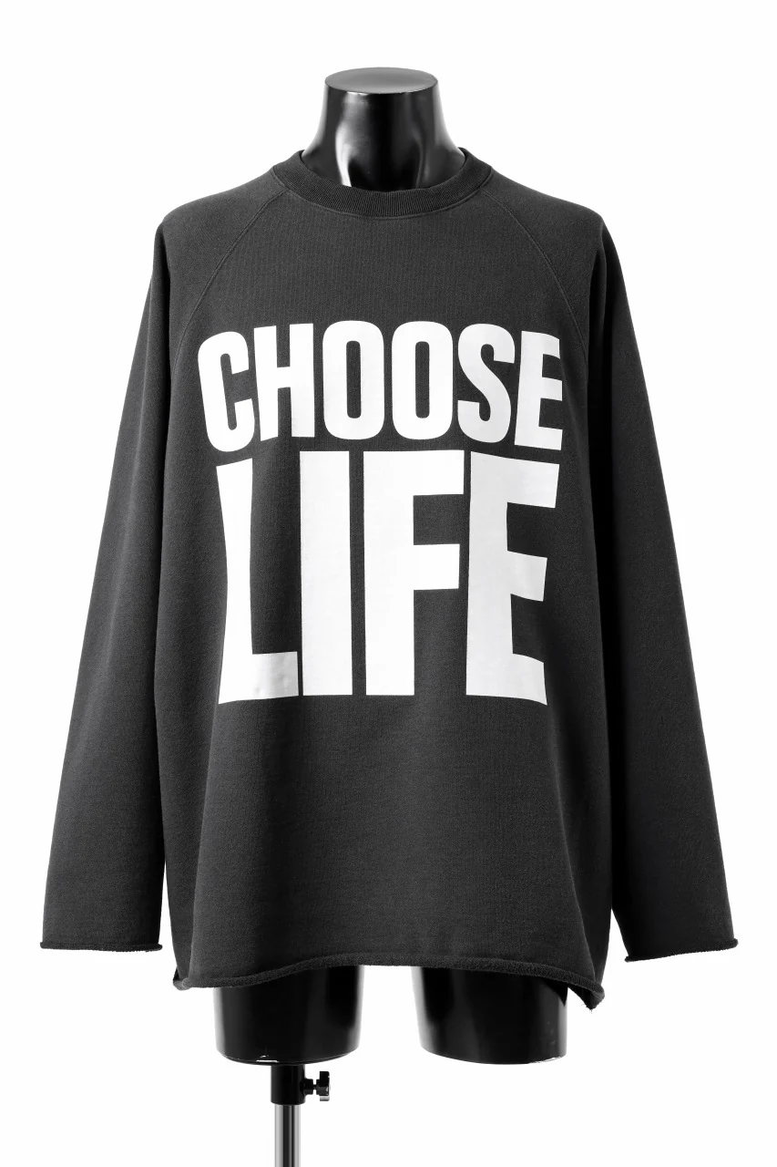 MASTERMIND WORLD x KATHARINE HAMNETT CUTOFF PULLOVER / CHOOSE LIFE (BLACK)