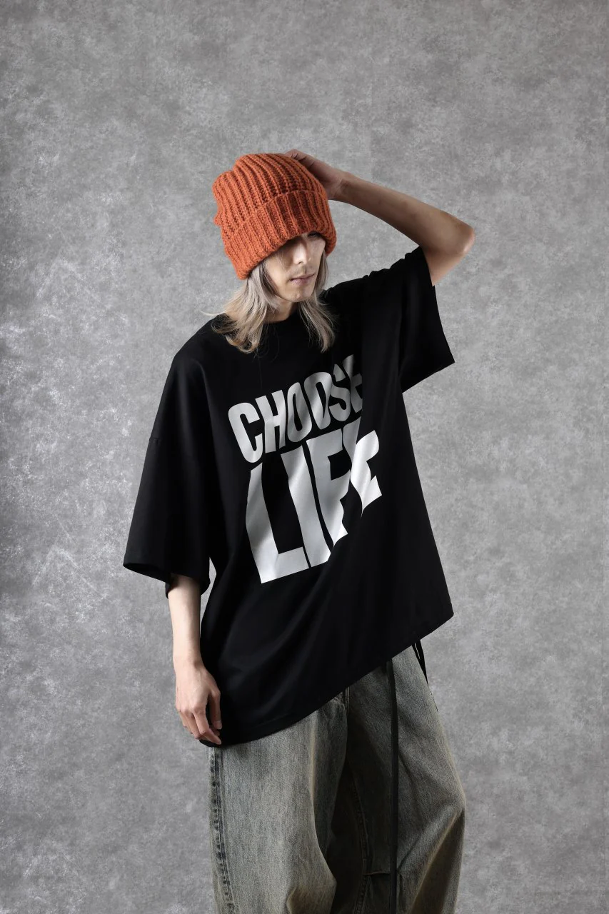 MASTERMIND WORLD x KATHARINE HAMNETT SLOGAN BIG TEE / CHOOSE LIFE (BLACK) - Image 16
