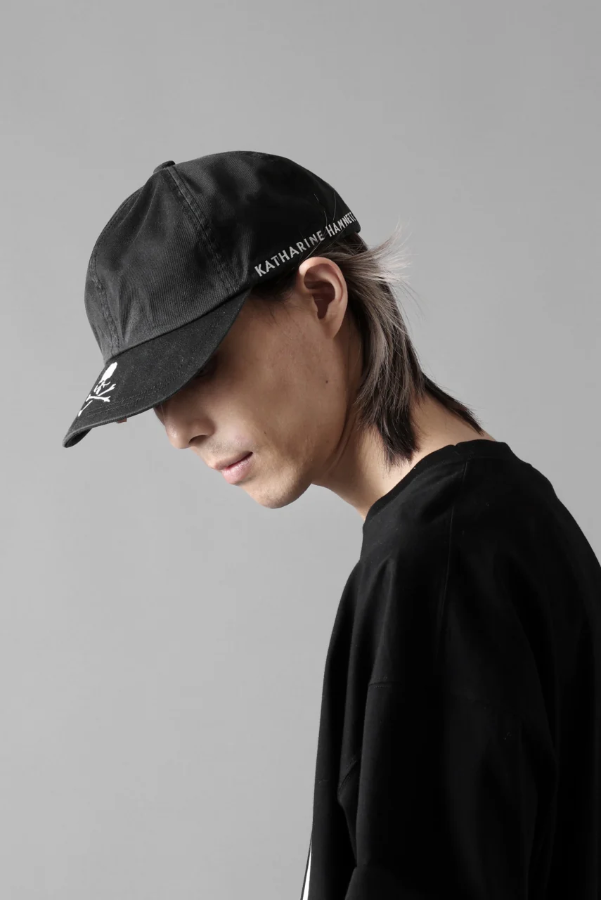MASTERMIND WORLD x KATHARINE HAMNETT VINTAGE WASHED ORGANIC COTTON CAP (BLACK) - Image 10