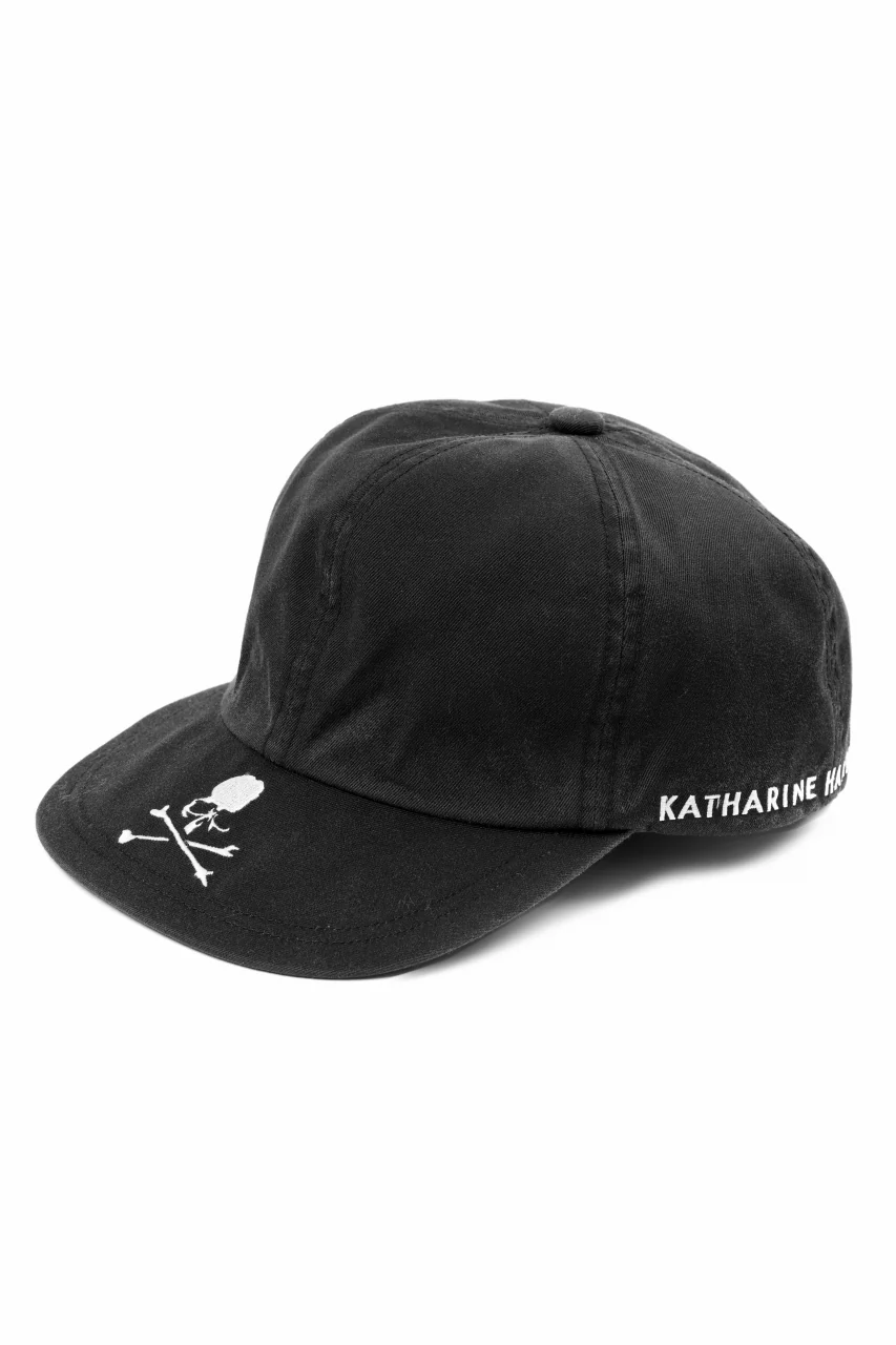 MASTERMIND WORLD x KATHARINE HAMNETT VINTAGE WASHED ORGANIC COTTON CAP (BLACK) - Image 2