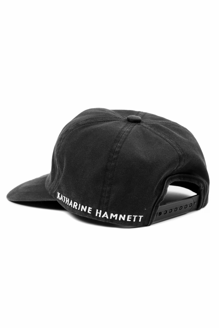 MASTERMIND WORLD x KATHARINE HAMNETT VINTAGE WASHED ORGANIC COTTON CAP (BLACK) - Image 8