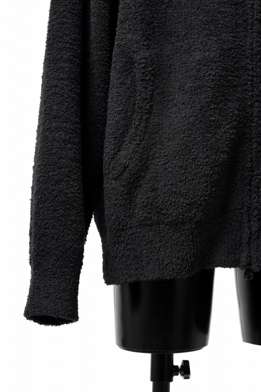 mastermind WORLD ZIP HOODIE PARKA / SOFTY BOA FLEECE (BLACK x CHARCOAL) - Image 16