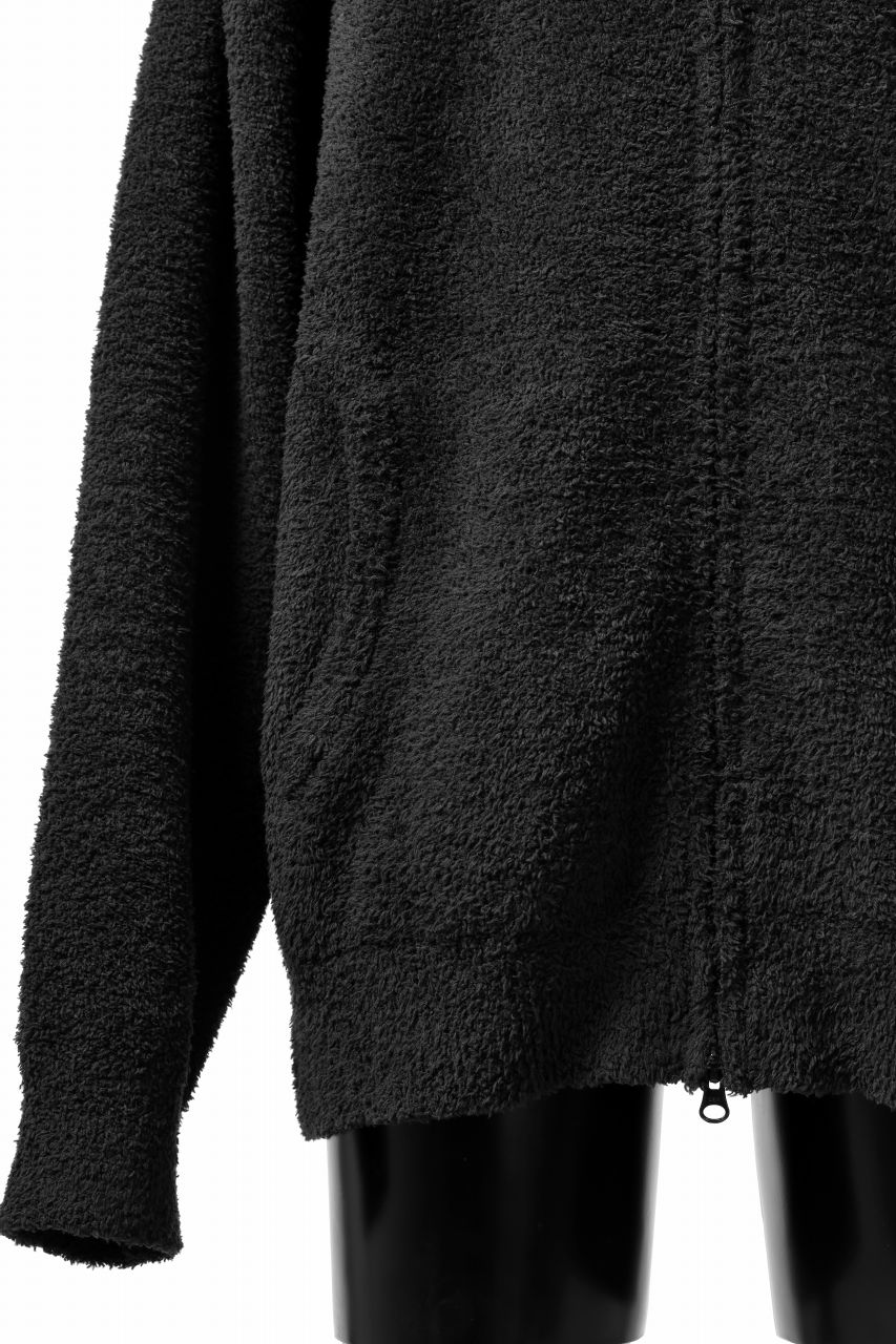 mastermind WORLD ZIP HOODIE PARKA / SOFTY BOA FLEECE (BLACK x WHITE) - Image 12
