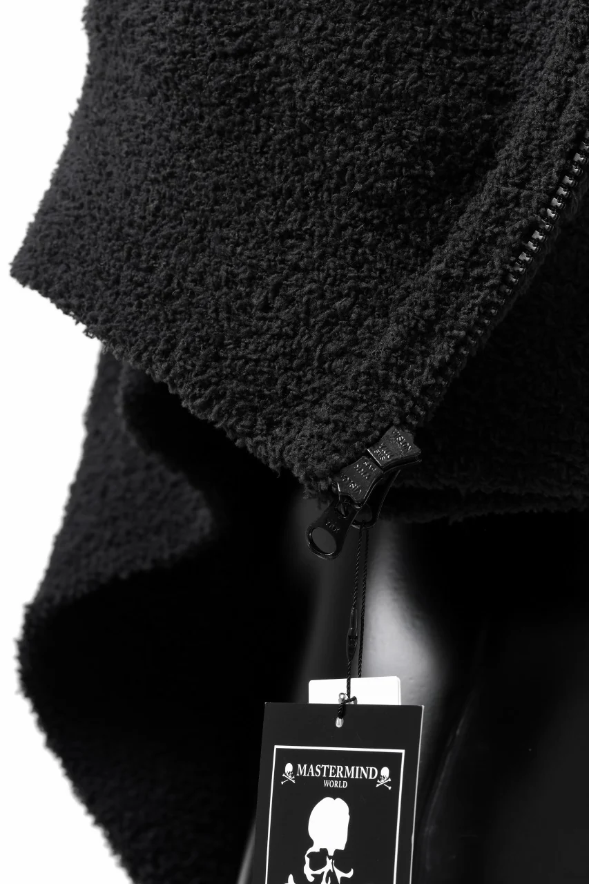 mastermind WORLD ZIP HOODIE PARKA / SOFTY BOA FLEECE (BLACK x WHITE) - Image 19