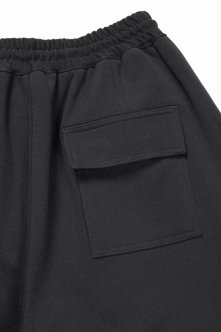 N/07 2 TUCKS EASY SHORTS / RIBBED CARDBOARD KNIT JERSEY (CHARCOAL) - Image 10