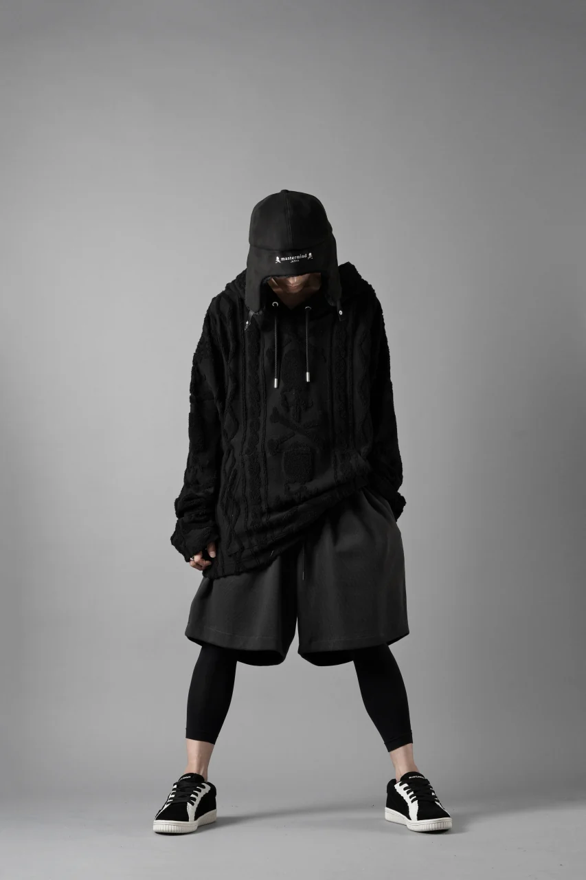 N/07 2 TUCKS EASY SHORTS / RIBBED CARDBOARD KNIT JERSEY (CHARCOAL) - Image 14