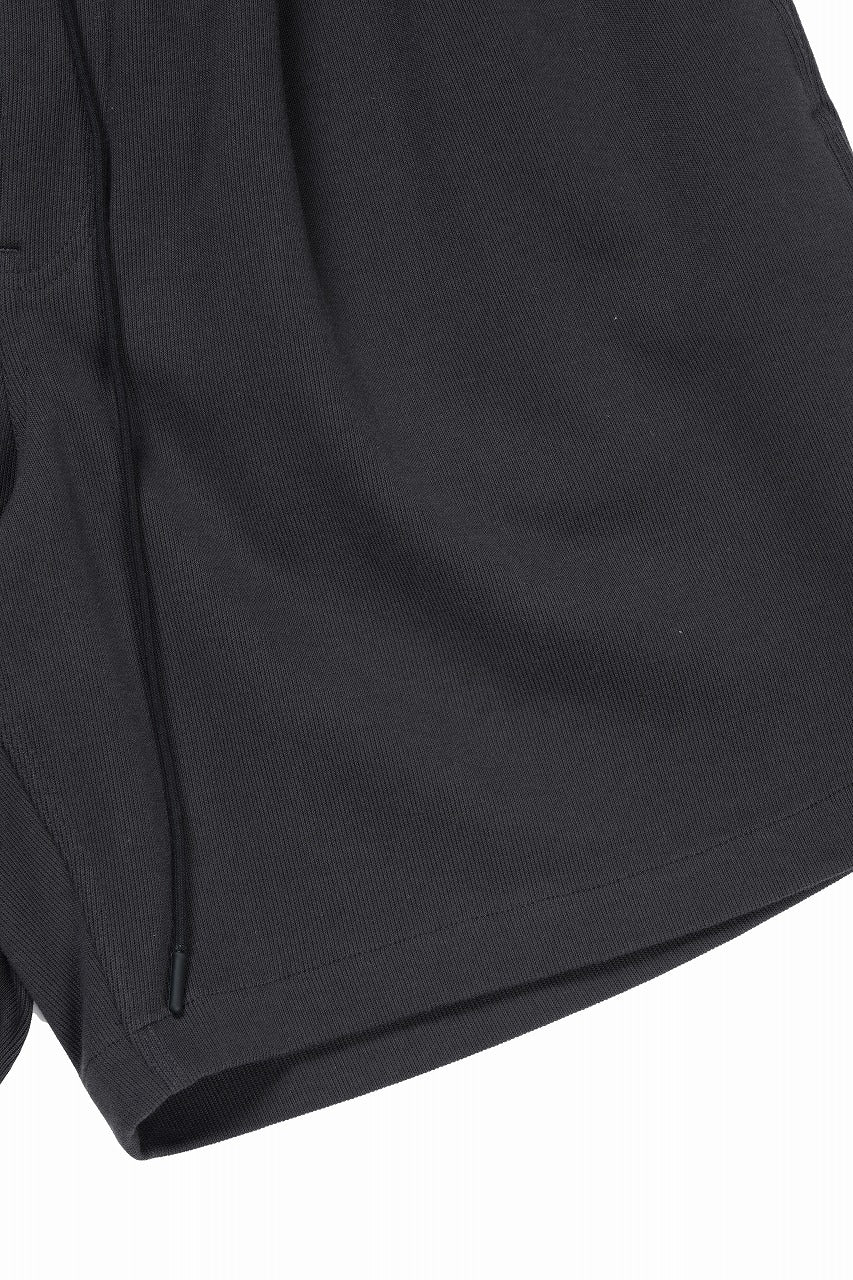 N/07 2 TUCKS EASY SHORTS / RIBBED CARDBOARD KNIT JERSEY (CHARCOAL) - Image 6