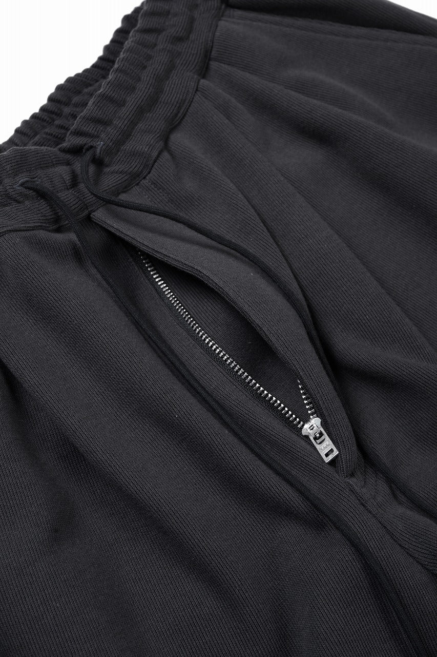 N/07 2 TUCKS EASY SHORTS / RIBBED CARDBOARD KNIT JERSEY (CHARCOAL) - Image 8