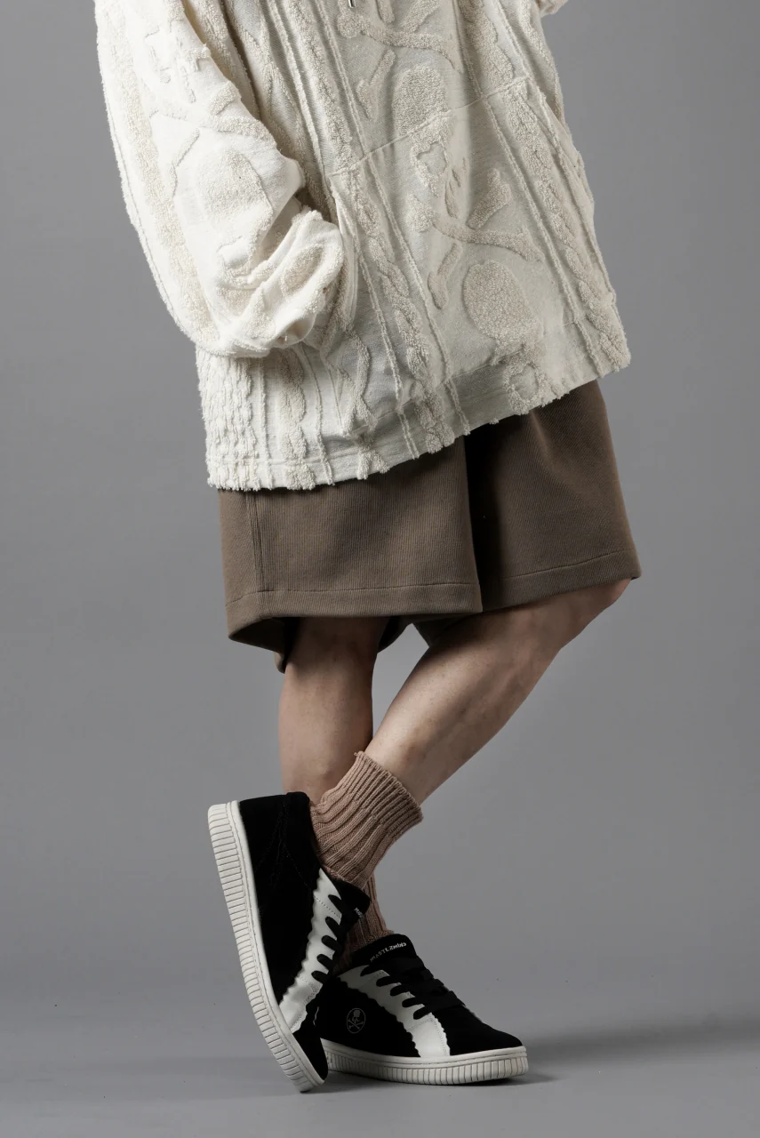 N/07 2 TUCKS EASY SHORTS / RIBBED CARDBOARD KNIT JERSEY (KHAKI) - Image 12