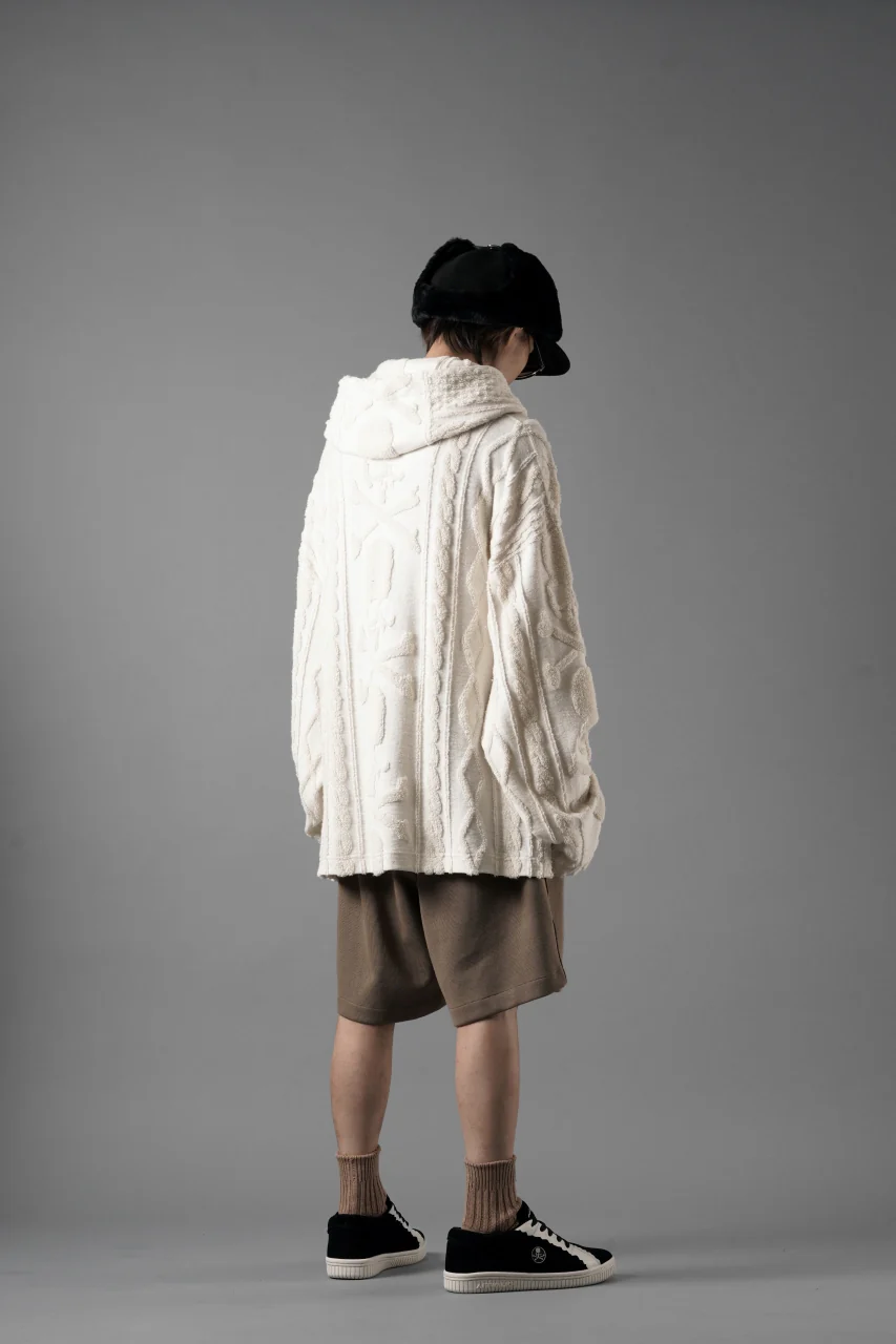 N/07 2 TUCKS EASY SHORTS / RIBBED CARDBOARD KNIT JERSEY (KHAKI) - Image 15