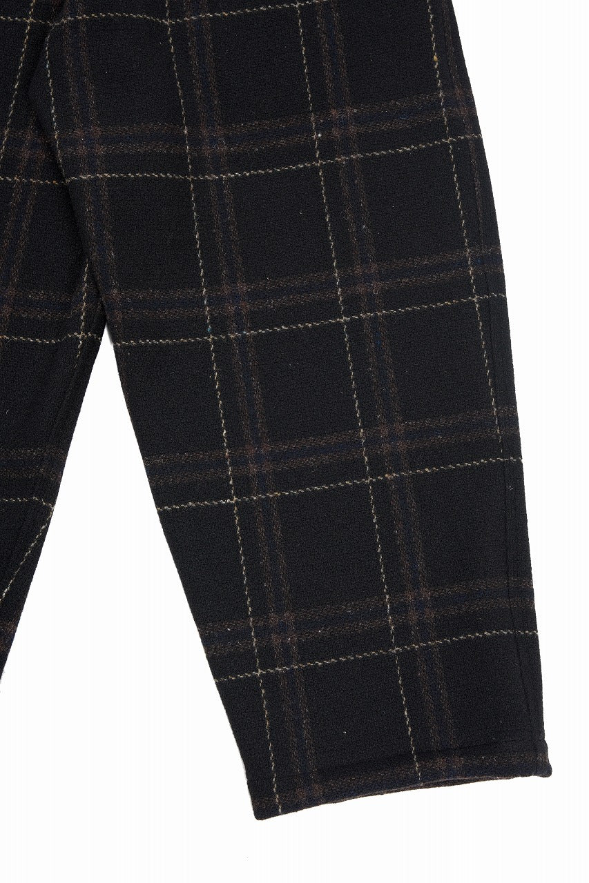 N/07 3 STITCHES WIDE TAPERED TROUSERS #2 / LIMITED WOOL TARTAN CHECK (BLACK CHECK) - Image 8