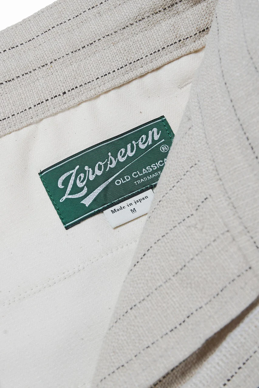 N/07 3 STITCHES WIDE TAPERED TROUSERS / HEAVY C/LI BUTCHER STRIPES (BEIGE) - Image 10
