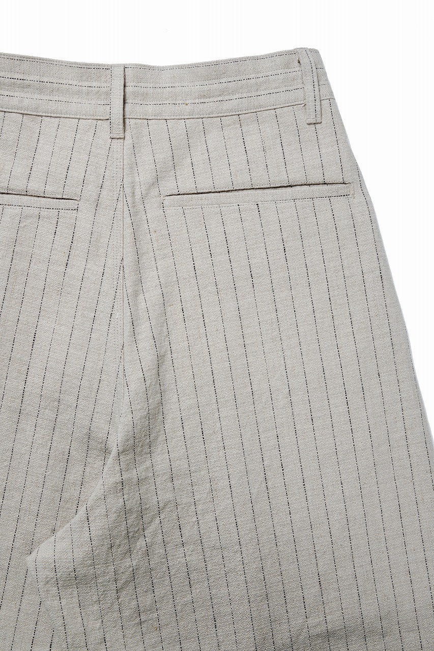 N/07 3 STITCHES WIDE TAPERED TROUSERS / HEAVY C/LI BUTCHER STRIPES (BEIGE) - Image 11