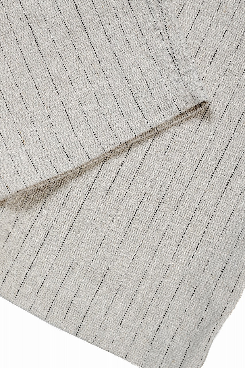 N/07 3 STITCHES WIDE TAPERED TROUSERS / HEAVY C/LI BUTCHER STRIPES (BEIGE) - Image 12