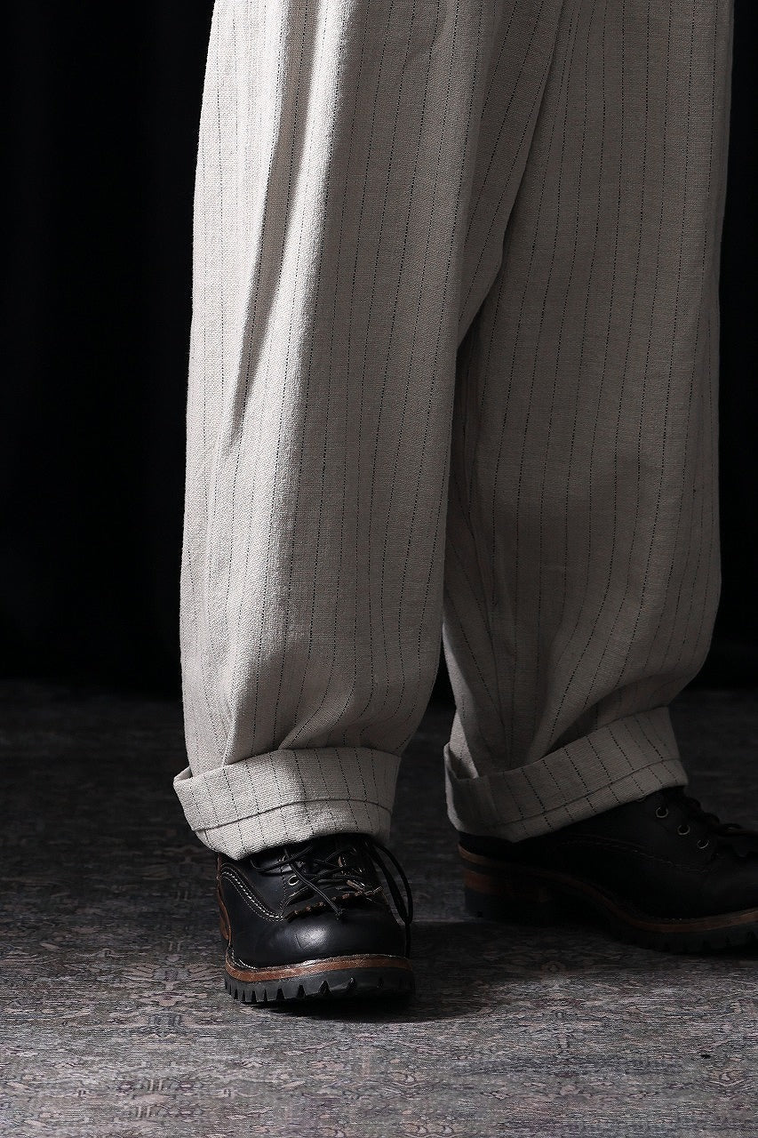 N/07 3 STITCHES WIDE TAPERED TROUSERS / HEAVY C/LI BUTCHER STRIPES (BEIGE) - Image 18
