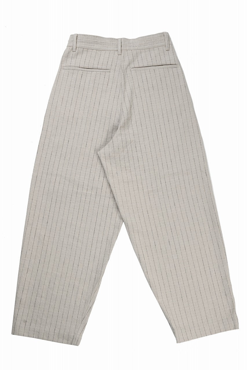 N/07 3 STITCHES WIDE TAPERED TROUSERS / HEAVY C/LI BUTCHER STRIPES (BEIGE) - Image 4